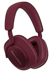 Bowers & Wilkins Px7 S2e Over-Ear-Kopfhörer mit Geräuschunterdrückung, kabellos, Qualcomm aptX™ Adaptive, Schnellladung, 30 Stunden Wiedergabe, sechs integrierte Mikrofone - Rubinrot