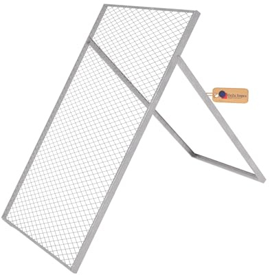GeZu Impex Erdsieb 100x60cm Feuerverzinkt Kompost Durchwurfgitter Durchwurfsieb für Erde Steinen und Sand