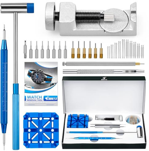 JOREST Uhrenarmband Werkzeug Set, Uhrmacherwerkzeug set, Uhrenwerkzeug zum Einstellen und Ersetzen des Uhrenarmband, mit Benutzerhandbuch, Riemenstiften, Federstange und Stiftausdrücker