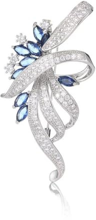 MIRKUZI Brosche & Anstecknadeln für Damen, Kristallbrosche Anstecknadel, Strass-Bouquet-Brosche, elegant, passend für Damenmantel, Kleid, Brosche, Anstecker