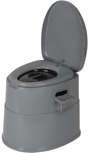 BO-Camp - Tragbare Toilette teilbar - Sitzhöhe 45 cm - 7 Liter - Grau