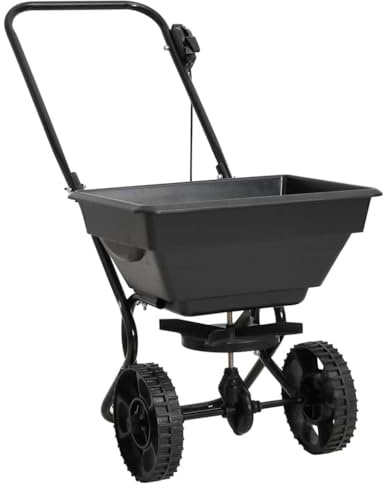 vidaXL Streuwagen PVC Stahl 15L Saatgutstreuer Düngerstreuer Salzstreuer