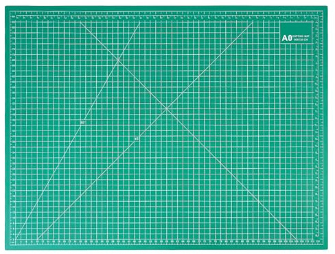QWORK® Schneidematte A0, Grün, 5-Lagige Schneidunterlage, 120 X 90, Selbstheilende Schneidunterlage, Zum Näen, Scrapbooking, Quilten