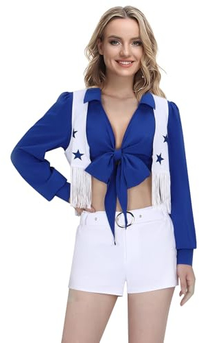 LIKUNGOU Star Football Cheerleader Kostüm Uniform High School Cowgirl Cheerleading Cheer Outfit Frauen