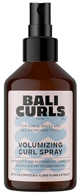 BALI CURLS Volumizing Curl Spray – Lockenspray mit Reisprotein & Ylang-Ylang – Veganes Auffrischungsspray für Volumen & Glanz – Curly Method konform – Lockenpflege für Naturlocken – 150ml