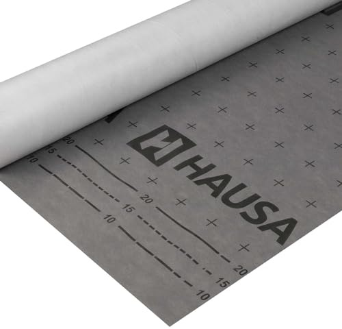 Unterspannbahn 100g/m² flexible dreilagige hochdiffusionsoffene Unterdeckbahn 1,5m x 25m (37,5m²) reißfest witterungsbeständig ohne Selbstklebestreifen wasserdicht Schalungsbahn HAUSA Classic HU100