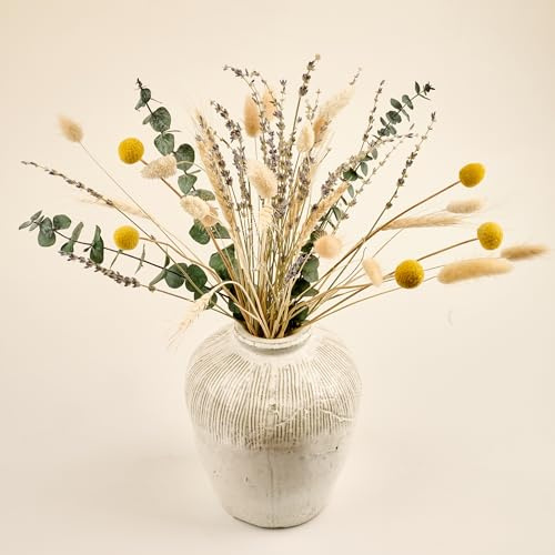 Meine Orangerie - Trockenblumen Set - 53 Stiele - Trockenblumenstrauß - Stilvolle und natürliche Trockenblumen Deko - Tisch Deko - Trockenblumen Hochzeit (Pure Joy)