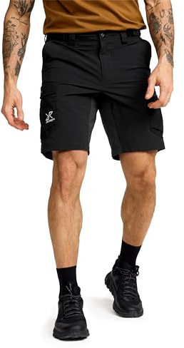 RevolutionRace Rambler Lightweight Pro Shorts für Herren, Leichte Kurze Hose und Wandershorts für Herren, Black, XL