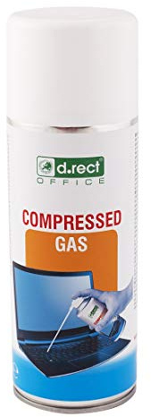 D.RECT Druckluftspray 400ml - Druckluft Dose - Compressed Air Duster | Luftdruckspray PC Reinigung - Luftspray zum Reinigen für die Reinigung von Tastatur, Computer, Kamera, Handy
