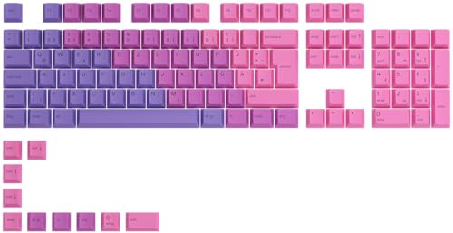 Glorious Gaming 115x GPBT Keycaps - Cherry Profile, Super Durable PBT Plastic, Eye Catching Aesthetics, Superior Sound, Original Typeface, German Layout - Nebula