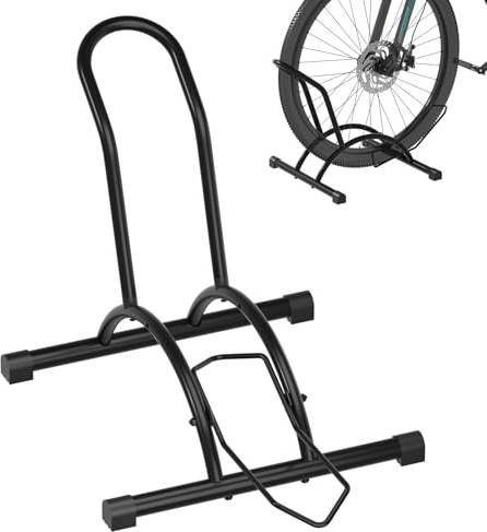 Urban Deco Fahrradständer Boden Freistehender Fahrrad Ständer Professional Fahrradhalter Fahrradhalterung Fahrrad Halter für Mountainbike MTB Rennrad Schwarz