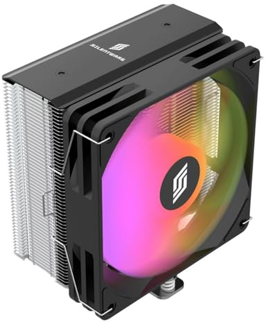 SILENTWARE Bora RGB CPU-Luftkühler, 5 Kupfer-Heatpipes, 120mm leiser PWM Lüfter mit Hydro-Lager, A-RGB Beleuchtung, TDP bis 215W, Kompatibel mit Intel LGA 115X/1200/1700/1851 und AMD AM4/AM5