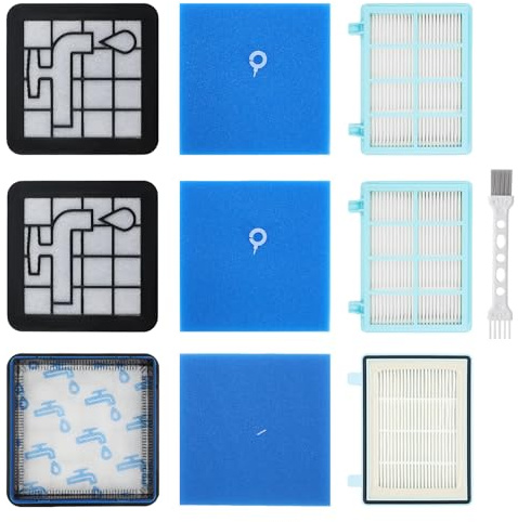 3 Stück Filter für Philips PowerPro Compact, Ersatzfiltersatz | für FC9331, FC9332, FC9333, FC9555, FC9556, FC9557, FC8010/02 Ersatzteile für Active, City & Power Cyclone 5 Bodenstaubsauger