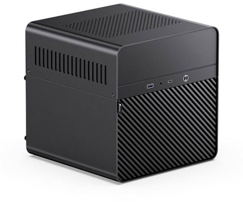 Jonsbo N2 PC-Gehäuse, NAS-Gehäuse, 5+1 Speicherplätze, Hot-Swapping-Technologie, Aluminium, Mini-ITX, Schwarz