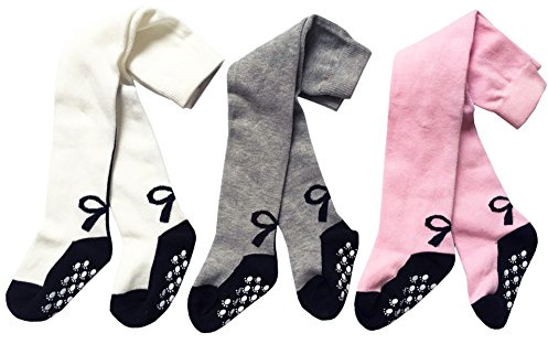 XPX Garment 3er Set Kinder-Strumpfhosen für Mädchen Baby-Strumpfhosen Anti-Rutsch-Baumwollsocken 0-3 Jahre