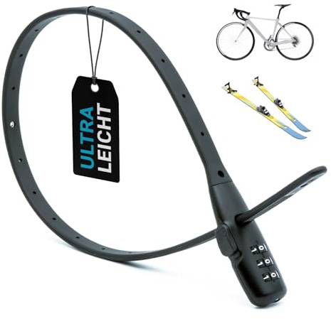 Kabelbinder mit Zahlencode – extra leichte Mini-Schlosser ohne Schlüssel | Fahrrad- und E-Scooter-Schloss, Helm- und Ski-Schloss | kompakt & flexibel für unterwegs