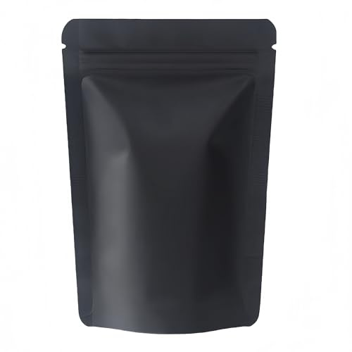 100pcs Mylar Beutel,Standbodenbeutel,Cali Packs,Zip Baggies,Schwarz,10x15cm | Mylar Bags 3.5g,Wiederverschließbare Beutel,Aluminiumfolie,Lebensmittelbeutel, Geruchsdicht,Heißsiegel-Verpackungsbeutel