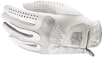 Wilson Staff Damen-Golf-Handschuh, weiche Griffigkeit, Damen, WGJA00595M, weiß, M