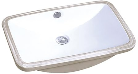 NEG Waschbecken Uno62U (eckig), Unterbau-Waschschale/Einbau-Waschtisch mit flachem Rand und Nano-Beschichtung
