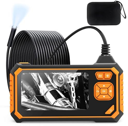 Endoskopkamera mit Licht, 1080P HD Inspektionskamera, Wasserdichtes Industrieendoskop mit 4,3-Zoll-LCD-Bildschirm (32FT)