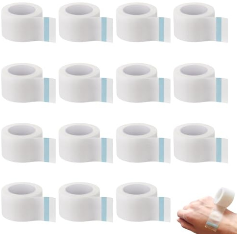 Medizinisches Klebeband, 15 Rollen Micropore Tape, Fixierpflaster, 2.5cm x 9.14m zur Fixierung und Unterstützung, Selbstklebendes Mullband und Bandagen