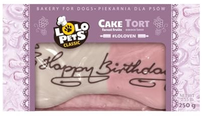 Lolo Pets Classic Geburtstagstorte für den Hund, Knochenform
