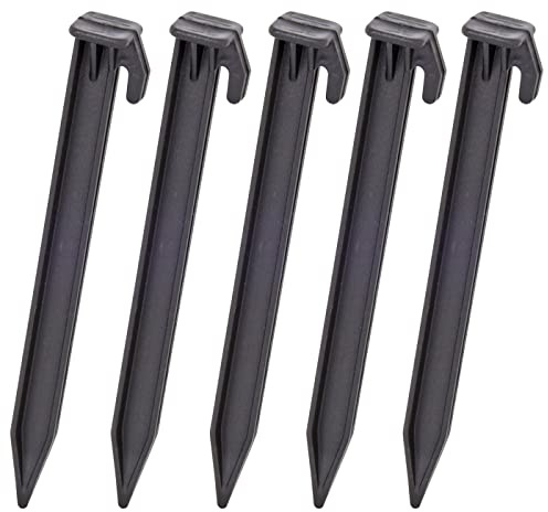VOSS.farming 30x Kunststoff Heringe 15cm Schwarz Bodenanker Camping Zelt