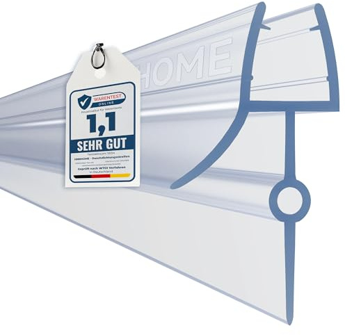 HNNHOME Badewannen- und Duschwand-Dichtung aus Kunststoff, für gerade und gebogene Türen mit einer Glasdicke von 4 - 6 mm und für Spalten von 16 - 22 mm