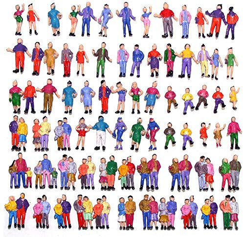 Evemodel 100 Figuren stehende Figuren Modellbahn Spur H0 1:87