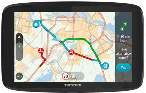 TomTom Pkw Navi GO 620-6 Zoll, Updates via WiFi, Karten-Updates Welt, Stauvermeidung Dank TomTom Traffic über Smartphone (Generalüberholt)