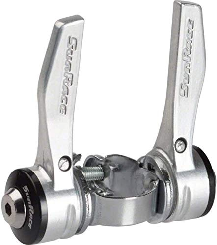 SunRace Schalthebel Straße für Rahmen Plot Löt- 3x7v. (Paar) | SunRace SLR30 7-Gang-Schalthebel zum Anklemmen, Aluminium-Hebel