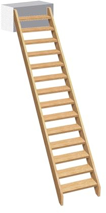 Normandie - Raumspartreppe Gerade aus Holz