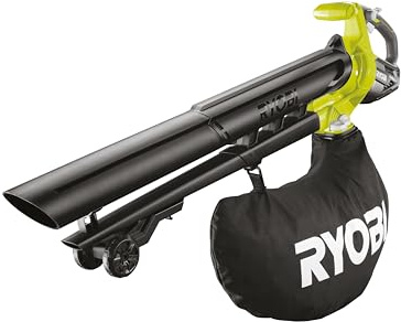 RYOBI 18 V ONE+ Brushless Akku-Laubsauger OBV18 (Luftmenge 6,0 m³/min, Luftgeschwindigkeit 200 km/h, Gebläsefunktion ohne Akku & Ladegerät im Karton)
