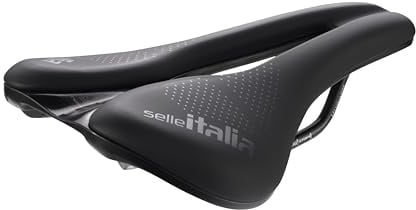 Selle Italia Novus Boost EVO Gravel TM Superflow – Gravel-Fahrradsattel, extra gepolstert, Superflow Aussparung, Mangan Rahmen – Größe L3, Schwarz
