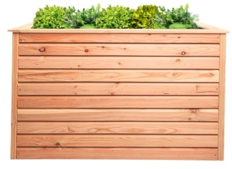 Mega Holz Hochbeet Lärche Rhombus L - Naturbelassenes Kräuterbeet aus europäischem natürlichen Lärchenholz - Für Garten, Balkon & Terrasse geeignet - wetterfest, stabil, pflegeleicht & langlebig