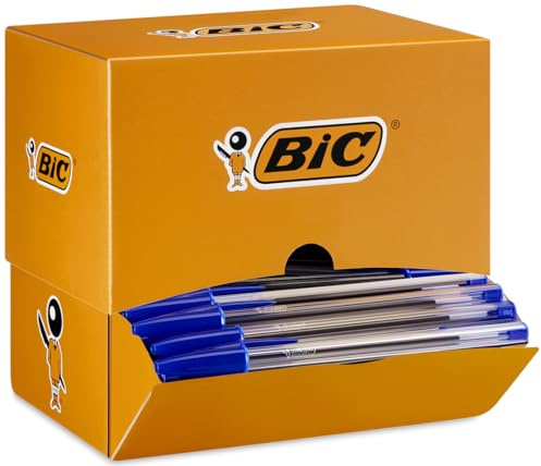 BIC Kugelschreiber Set Cristal Original, in Blau, Strichstärke 0,4 mm, 150er Pack, Ideal für das Büro, das Home Office oder die Schule
