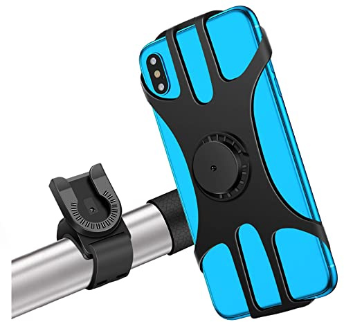 MOSUO Handyhalterung Fahrrad, Universal Motorrad Halterung Fahrrad Silikon Verdicken mit 360°Drehbarer Abnehmbare Handy Fahrradhalterung Lenker Rennrad für 4,5-7,0 Zoll Smartphone