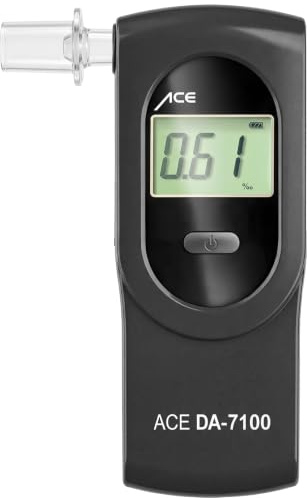 ACE DA-7100 Alkoholtester - kompaktes Alkohol-Messgerät mit elektrochemischem Sensor - Promilletester polizeigenau kalibriert