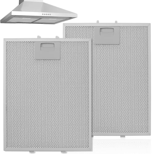 2er-Pack Dunstabzugshaube Filter, Wiederverwendbar & Easy Reinigen Abzugshaube Fettfilter – 5-Lagiges Metallnetz, Stabiler Alurahmen, Dunstabzugfilter Kompatibel mit Meisten Dunstabzugshauben