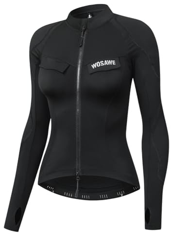WOSAWE Damen-Laufjacke, schmale Passform, atmungsaktives Sportoberteil für Training, Joggen und Yoga