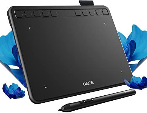 UGEE Grafiktablett S640 Digitales Zeichentablett mit batterieloser Stylus-Neigungsfunktion, 8192 Druckempfindlichkeit, unterstützt Windows/OSU 6.5 Zoll