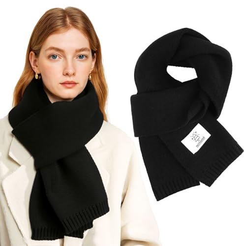 Kotashion Warmer Winterschal für Damen Gestrickt Einfarbig Modischer Schal, Sanft und Atmungsaktiv Reizt die Haut Nicht Leicht und Weich Geschenk für Frauen und Herren