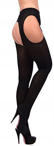 Mikrofaser 60 STRIPPANTY Strumpfhose OFFEN im Schritt Strapsstrumpfhose