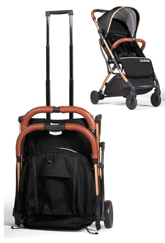 Kinderwagen - Leichter faltbarer Reisebuggy mit 5-Punkt-Gurt, verstellbarer Rückenlehne und übergroßem Korb, der mit einer Hand faltbar ist