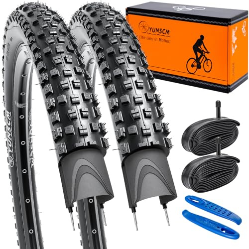 YunSCM 2Pcs 60TPI Nylon Pannensicher 26 Zoll Fahrradreifen 26X2.10 Mantel 54-559 Kompatibel Stadt/Straßen/Langlauf/Mountainbike 26X2.10 26X2.125 Faltbarer Reifen