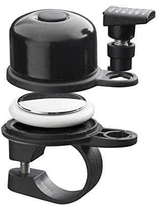 AirBell Fahrradklingel mit Halterung für Apple AirTag (AirTag Nicht enthalten) - 22,2mm Lenker - Versteckte AirTag-Halterung - Fahrrad Diebstahlsicherung - Inkl. Montagewerkzeug