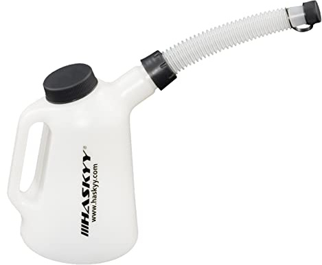 HASKYY Ölkanne 1,2,3,4,5,6,8, L Füllkanne Messbecher Messkanne Wasserkanne (1 Liter) Weiß