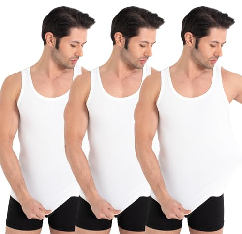 UNDEREA Unterhemd Herren – 100% Baumwolle Feinripp, atmungsaktiv & weich | Tank Top Herren | 3er/5er Pack