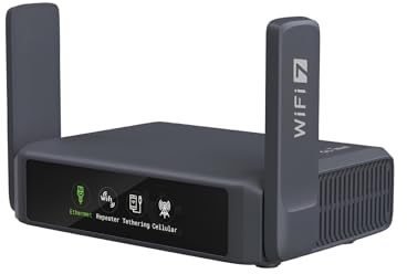 GL.iNet GL-BE3600 (Slate 7) Mobile Reise-Router, WiFi 7 Router, VPN Mobiler WLAN Router Mobil, Pocket WiFi, 2.5G Gigacube Port, Travel WLAN Access Point for Glasfaser Modem, Openwrt/Wireguard/Home