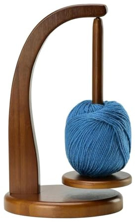 UMLIPOT Wollabwickler, Wollhaspel Rotierender Magnetischer Wollknäuelhalter,Yarn Winder Garnrollenhalter wollabwickler Holz Wollhalter wollwickler für Häkel- und Strickzubehör-Geschenke (Retro-Farbe)
